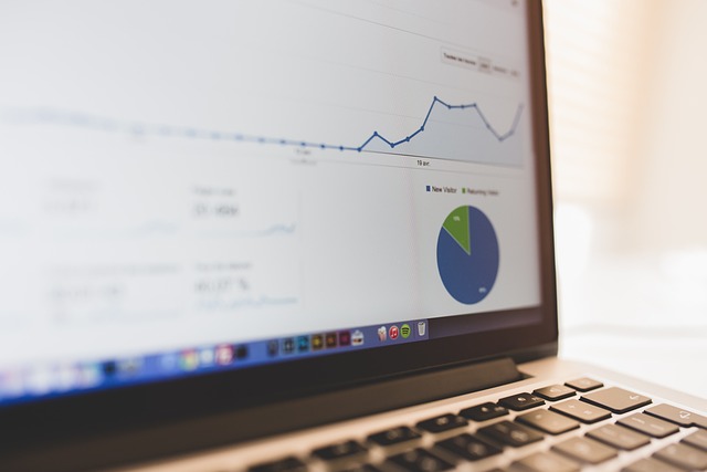 Laptop showing graph